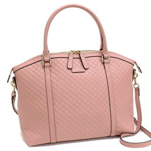 Gucci handbag shoulder bag Guccissima leather pink
